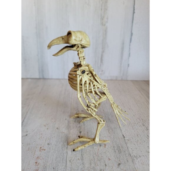 Pirate Crow skeleton Halloween prop home decor scary bird figure - Picture 4 of 7